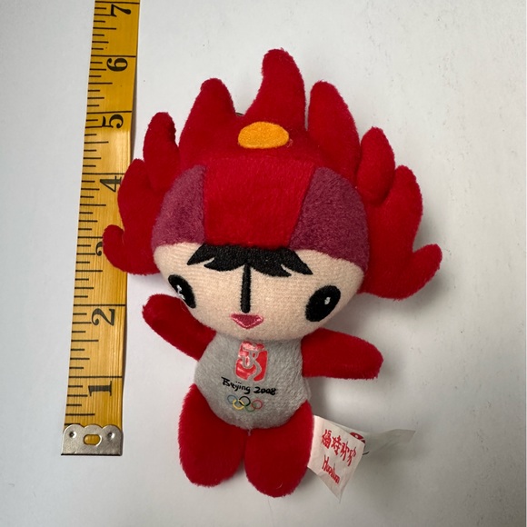 2008 Beijing Summer Olympics 4" Fuwa Mascot Plush Doll Toys Keychains Set Of 4 - Picture 6 of 8